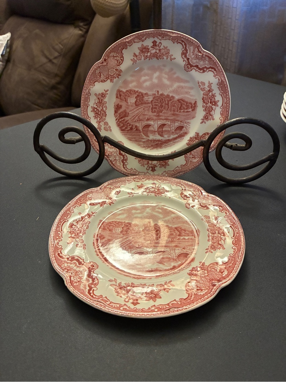 2 Johnson Bpos England Old Britain Castles Vintage 6inch Plates